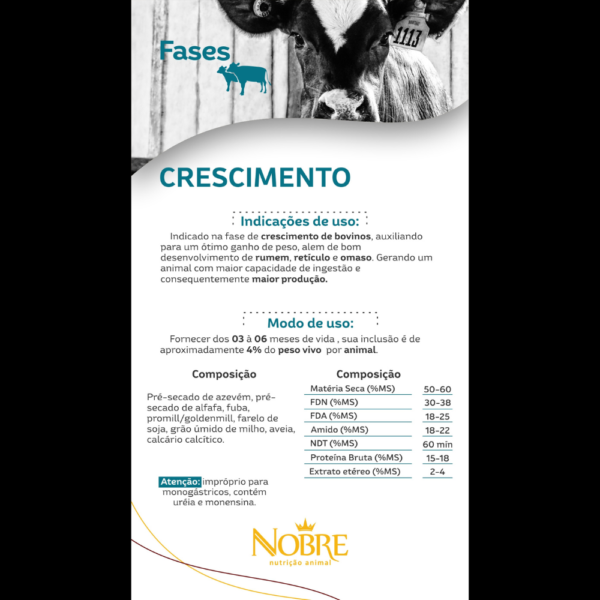 LINHA FASES CRESCIMENTO - 30 KG