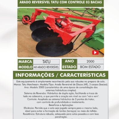 FA 02 – ARADO REVERSÍVEL TATU