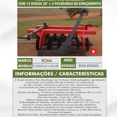 FA 03 – GRADE ROMA TATU DE ARRASTO