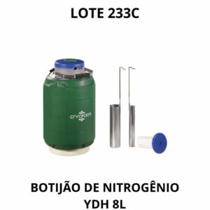 LOTE 233C - BOTIJÃO DE NITROGÊNIO P/ SÊMEN - 8 LT