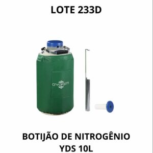 LOTE 233D - BOTIJÃO DE NITROGÊNIO P/ SÊMEN - 10 LT