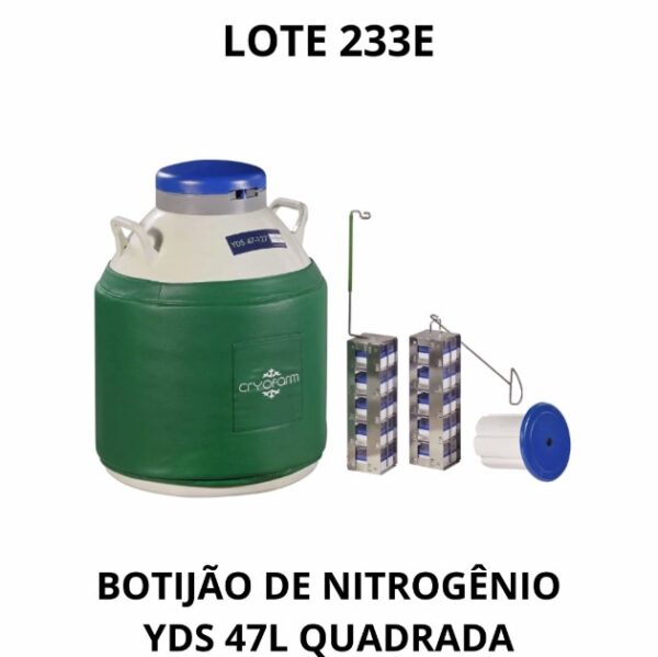 LOTE 233E - BOTIJÃO DE NITROGÊNIO P/ SÊMEN - 47L