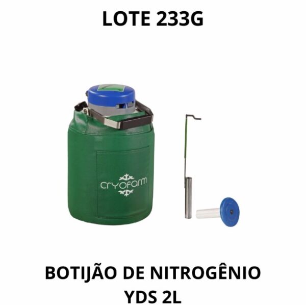 LOTE 233G - BOTIJÃO DE NITROGÊNIO P/ SÊMEN - 2LT