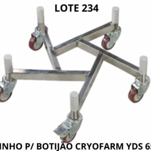 LOTE 234 - CARRINHO P/ BOTIJÃO CRYOFARM YDS 65 120L
