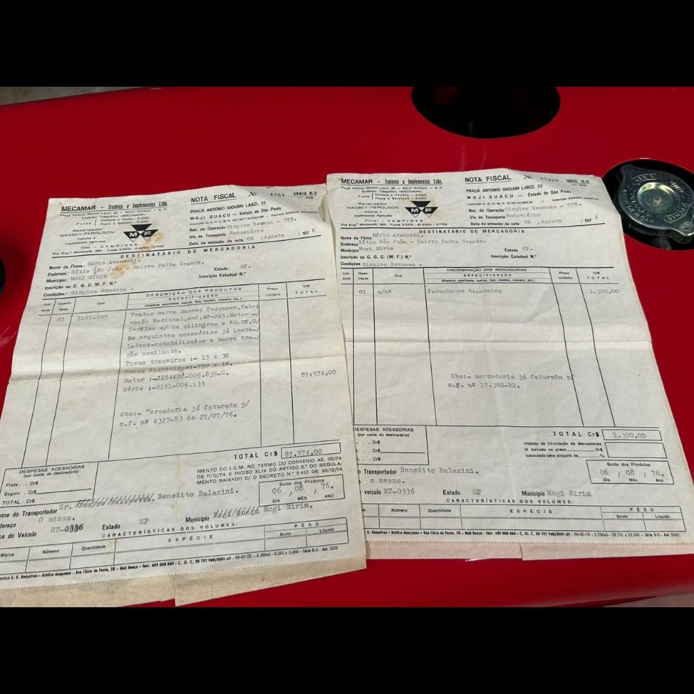 LOTE 29 – TRATOR MASSEY FERGUSON 265 4X2 1976 - Imagem 14