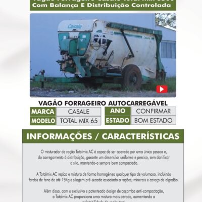 CA 01 – VAGÃO FORRAGEIRO 6 500