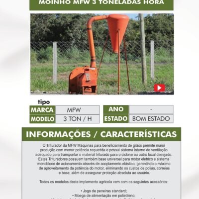 CA 09 – MOINHO MFW 3 TONELADA HORA
