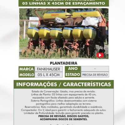 CA 22 – PLANTADEIRA 5 LINHAS FANKHAUSER