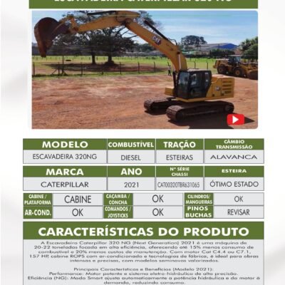 DE 011 – ESCAVADEIRA CATERPILLAR 320NG