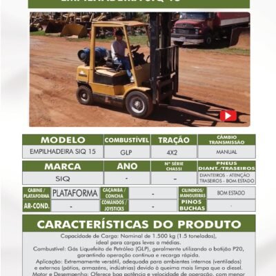 DE 031 – EMPILHADEIRA SIQ 15