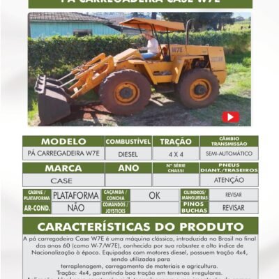 DE 043 – PÁ CARREGADEIRA CASE W7E