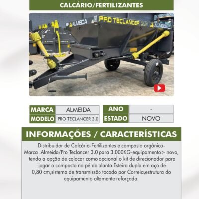 DT 10 – DISTRIBUIDOR DE CALCÁRIO-FERTILIZANTES