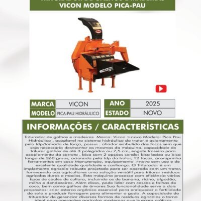 DT 12 – TRITURADOR DE GALHOS E MADEIRAS