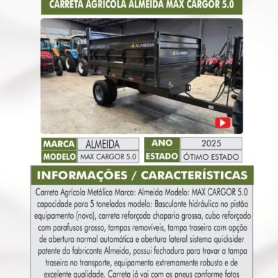 DT 16 – CARRETA AGRÍCOLA ALMEIDA MAX CARGOR 5.0