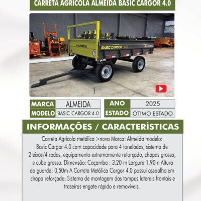 DT 19 – CARRETA AGRÍCOLA ALMEIDA BASIC CARGOR 4.0