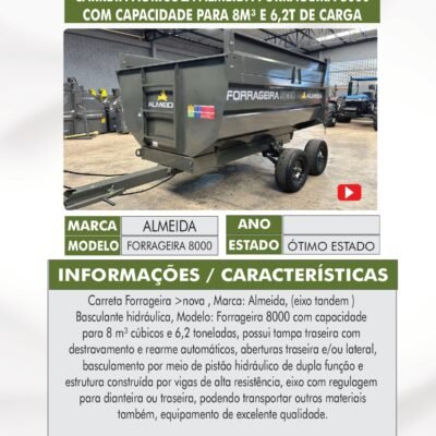 DT 29 – CARRETA FORRAGEIRA ALMEIDA 8 m³