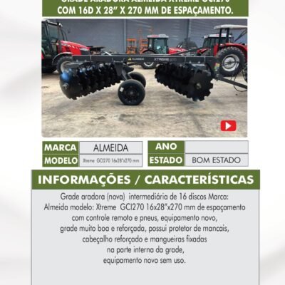 DT 37 – GRADE ARADORA ALMEIDA XTREME GCI270 16X28