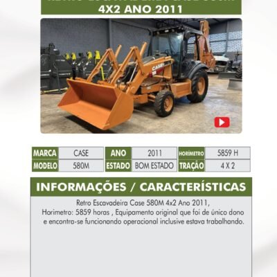 DT 48 – RETRO ESCAVADEIRA CASE 580M