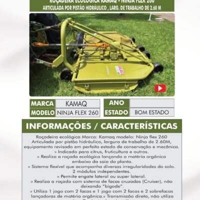 DT 58 – ROÇADEIRA ECOLÓGICA KAMAQ NINJA FLEX 260