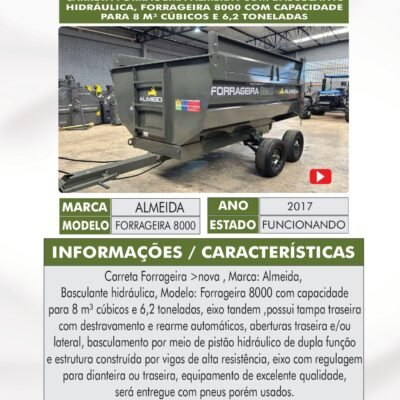 DT 69 – CARRETA FORRAGEIRA ALMEIDA 8000