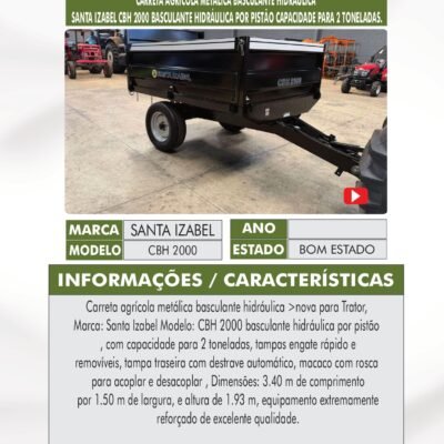 DT 70 – CARRETA BASCULANTE SANTA IZABEL CBH 2000