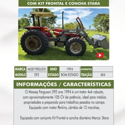 DT 71 – MASSEY FERGUSON 292 C/ CONCHA STARA