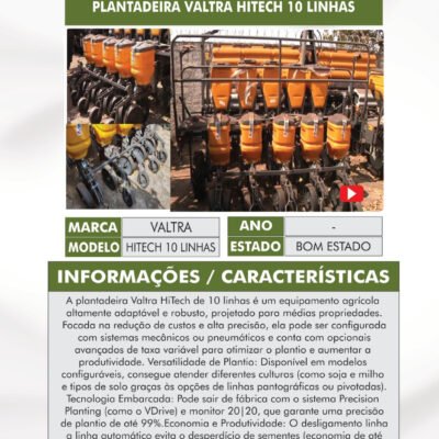 PL 12 – PLANTADORA VALTRA HITECH 10 LINHAS