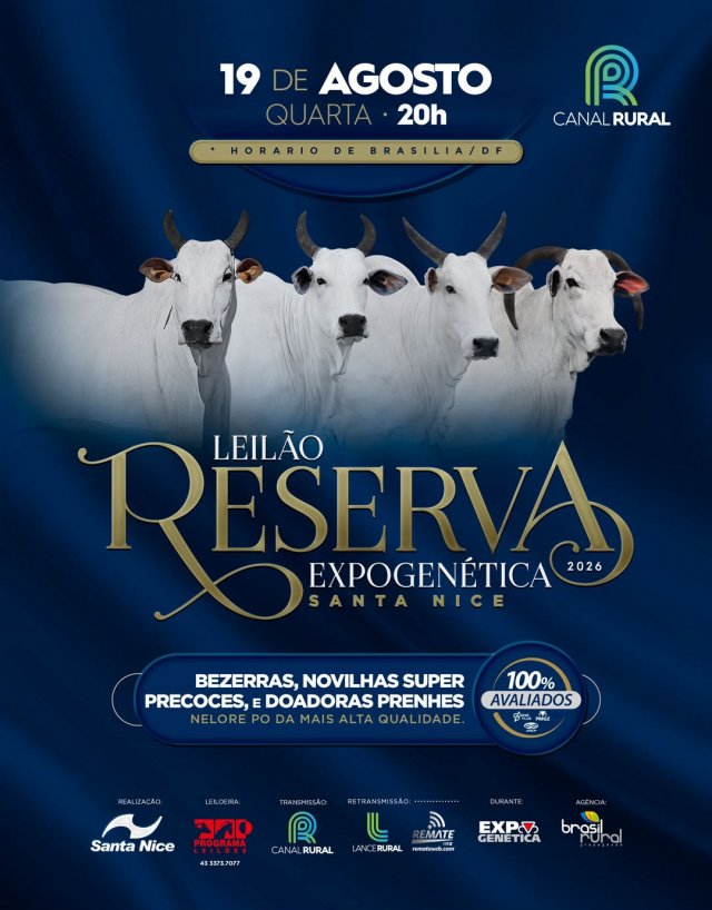 Leilão Reserva Santa Nice Expogenética 2026