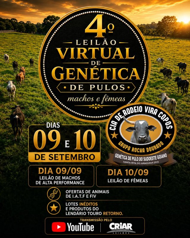 4º Leilão Virtual de Genética de Pulos.